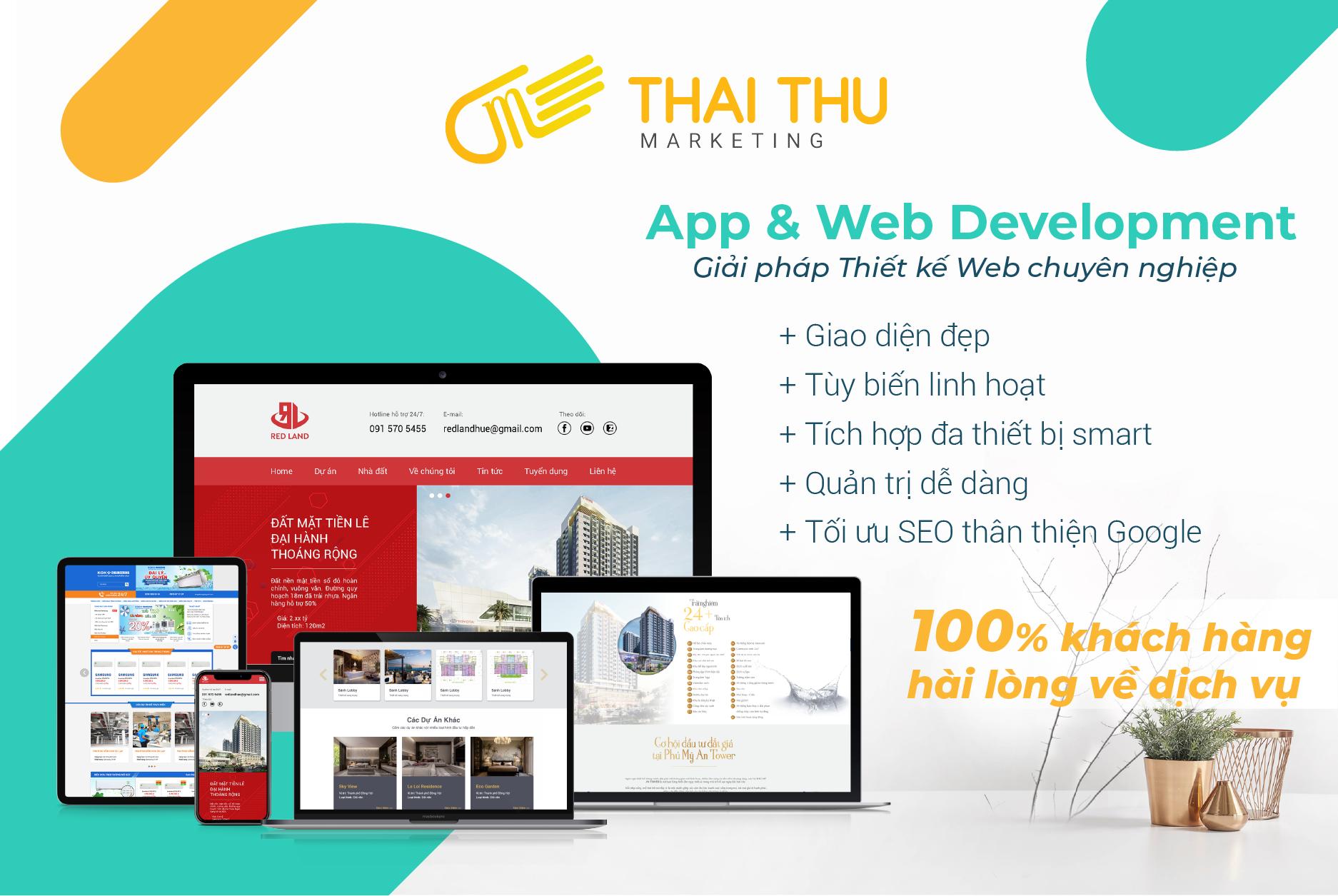 Dịch vụ thiết kế website trọn gói chuẩn SEO từ  Thai Thu Marketing